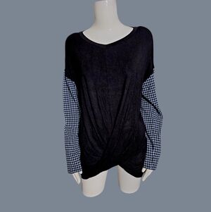 Black and Blue Women's Top